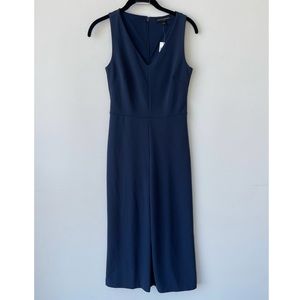NWT Banana Republic Zip Closure Sleeveless Wide Leg Navy Jumpsuit Women’s size 0